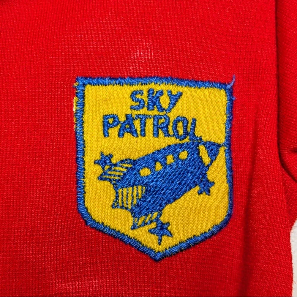 Vintage Carters 70s Sky Patrol Zip Up Jumpsuit Romper Flare Leg 12 Months
